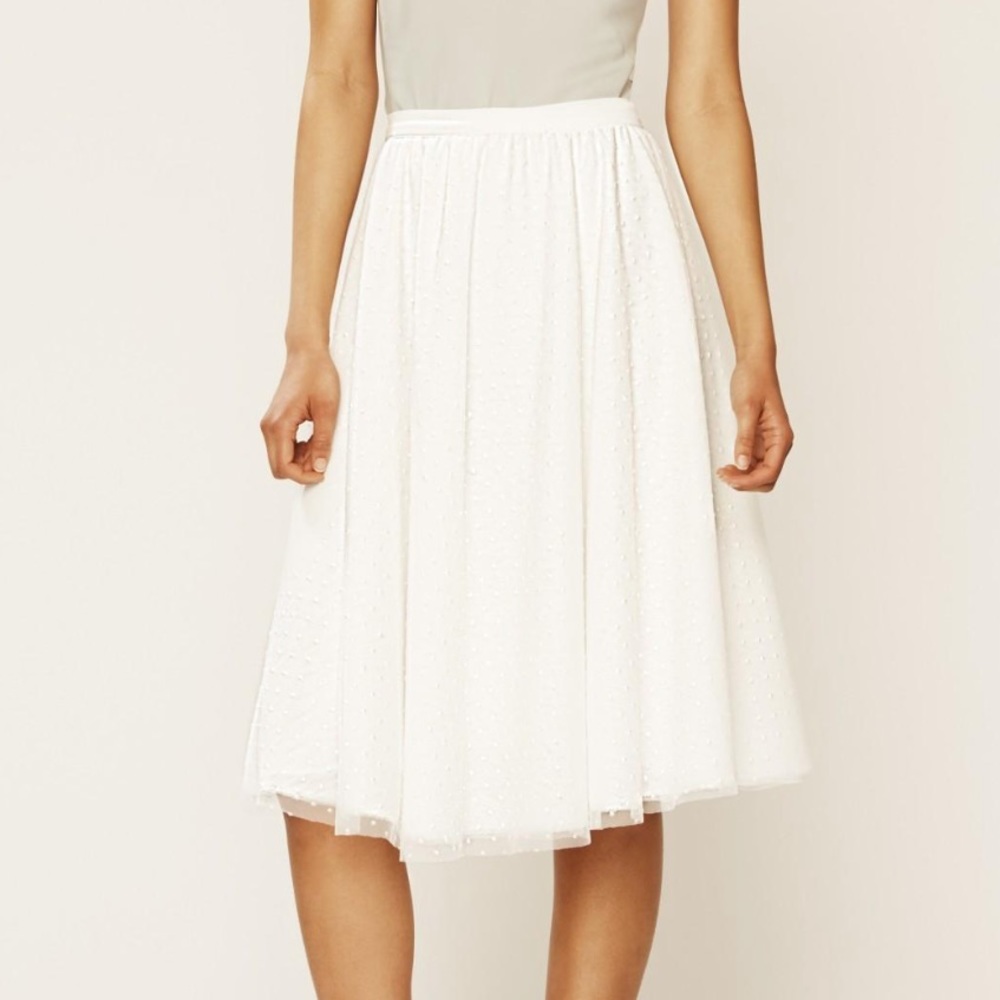 SJP by Sarah Jessica Parker Gilt Ten layer skirt white